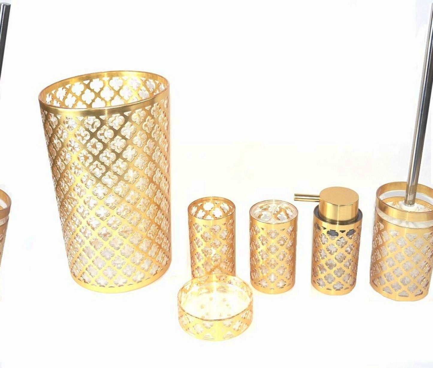 Bathroom Accessory Set Geneva Gold