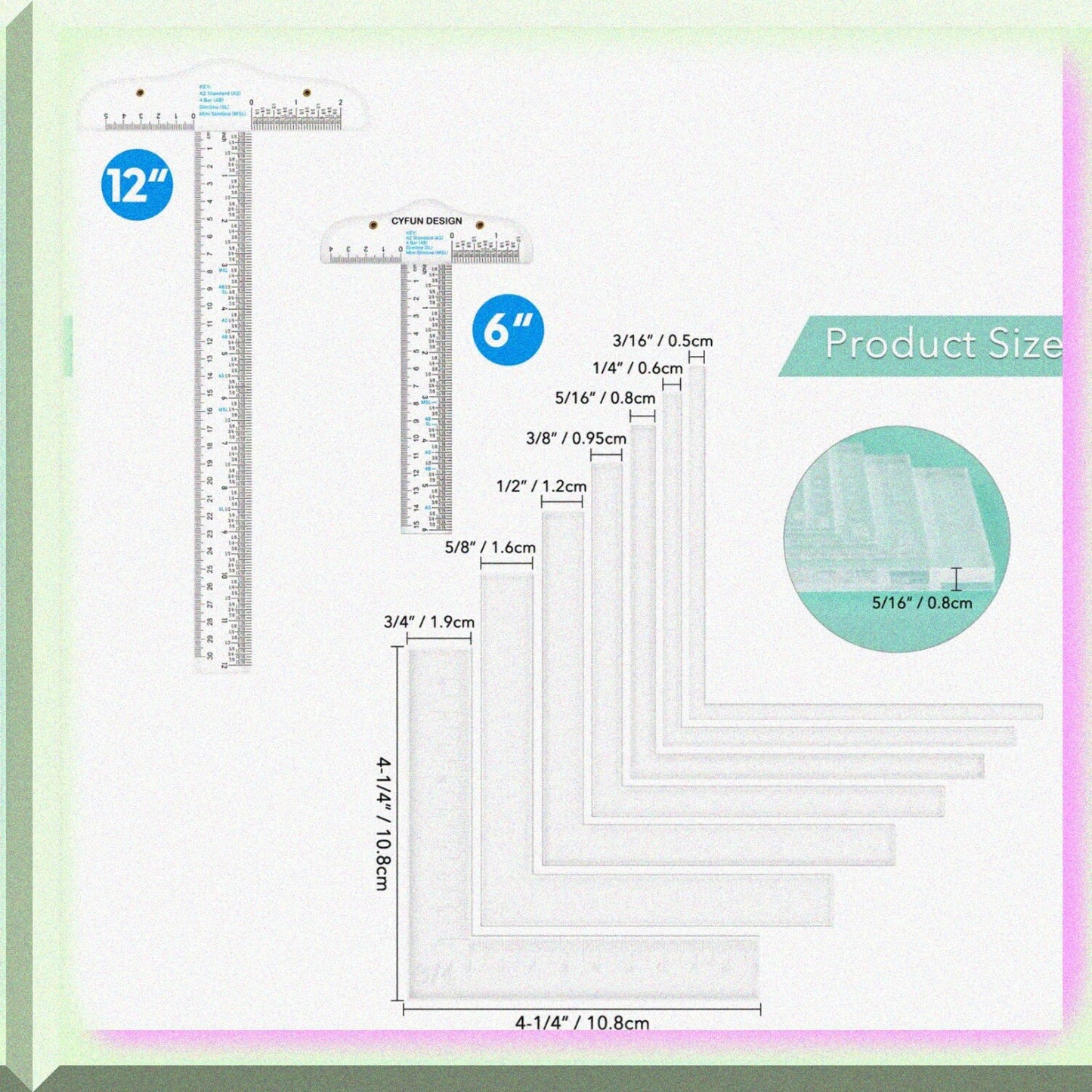 9 Pcs Creative Positioning Card Corners Helpers Set