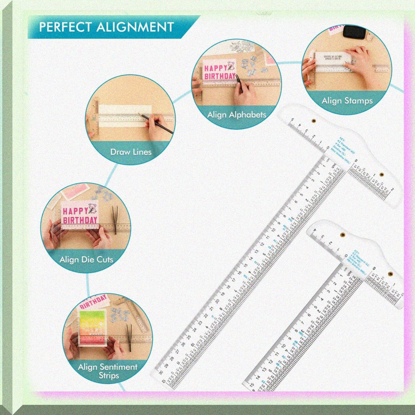 9 Pcs Creative Positioning Card Corners Helpers Set