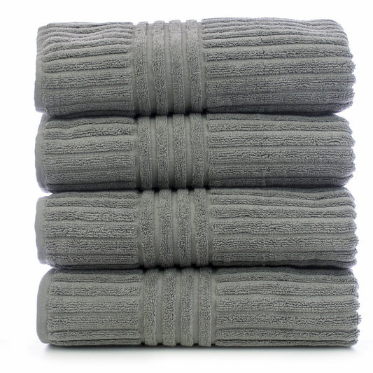 Gray Turkish Bath Towel Set 4 Pieces