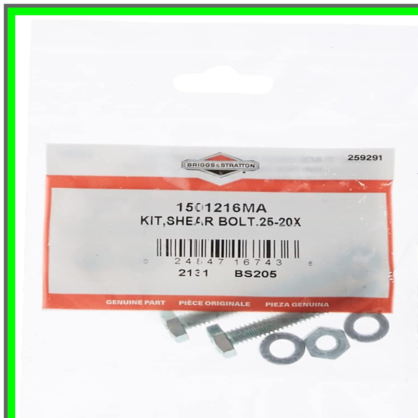 Shear Bolt Replacement Kit for Snow Throwers and Outdoor Equipment