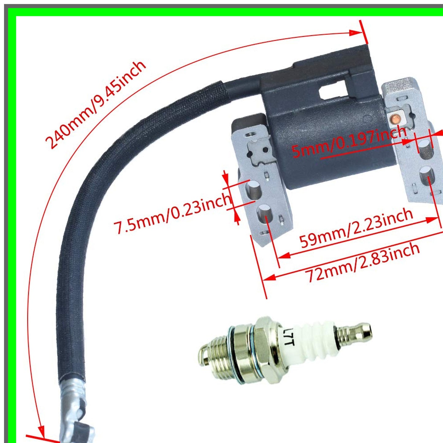 Briggs Stratton Ignition Coil and L7T Spark Plug Replacement Kit