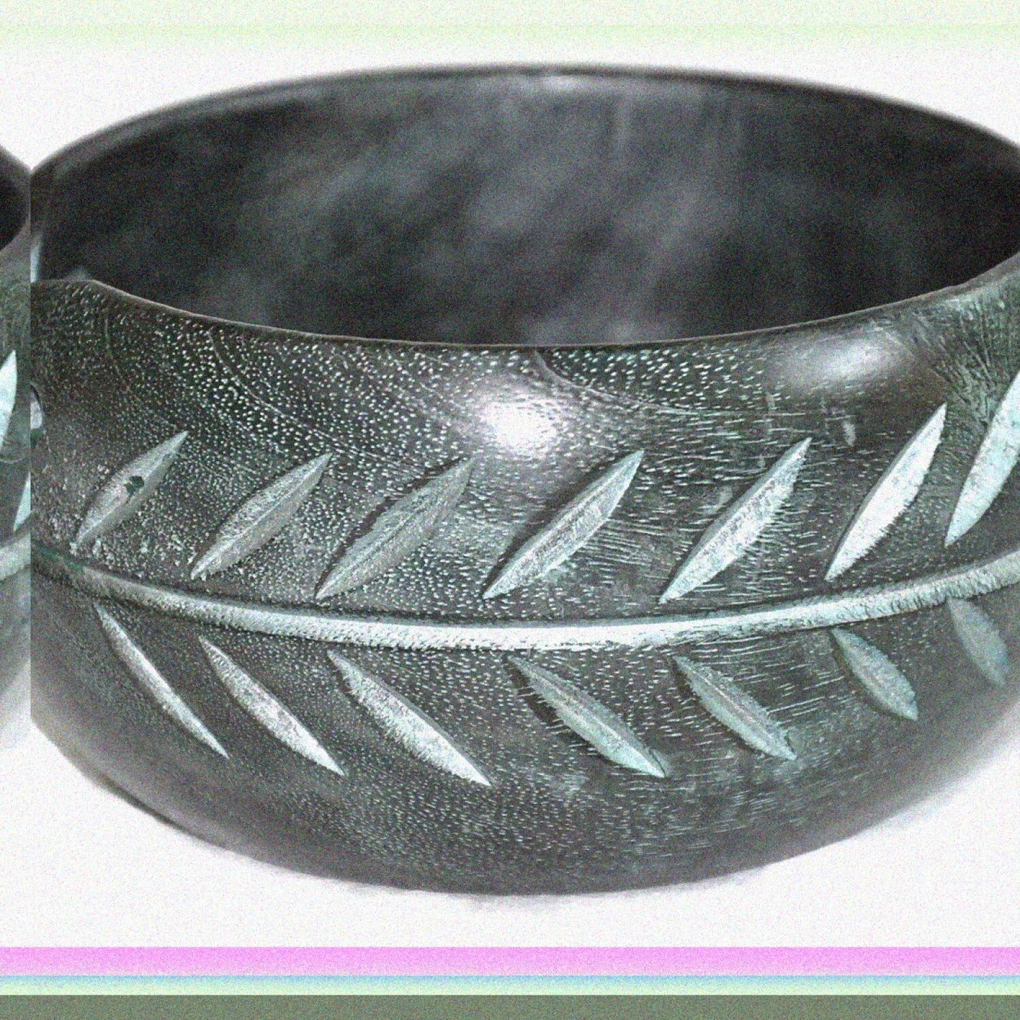Solid Dark Wooden Yarn Bowl 6" x 6" x 3" Slate Gray