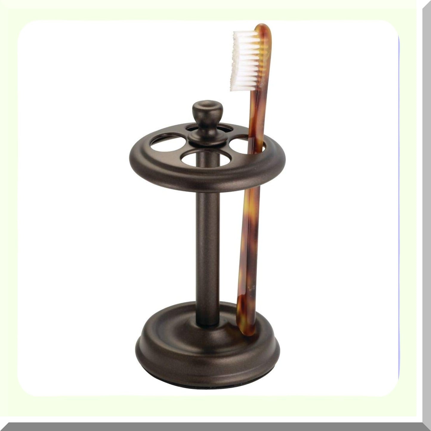 Metal Toothbrush Holder Cup for Bathroom, Bronze, 4 Slots