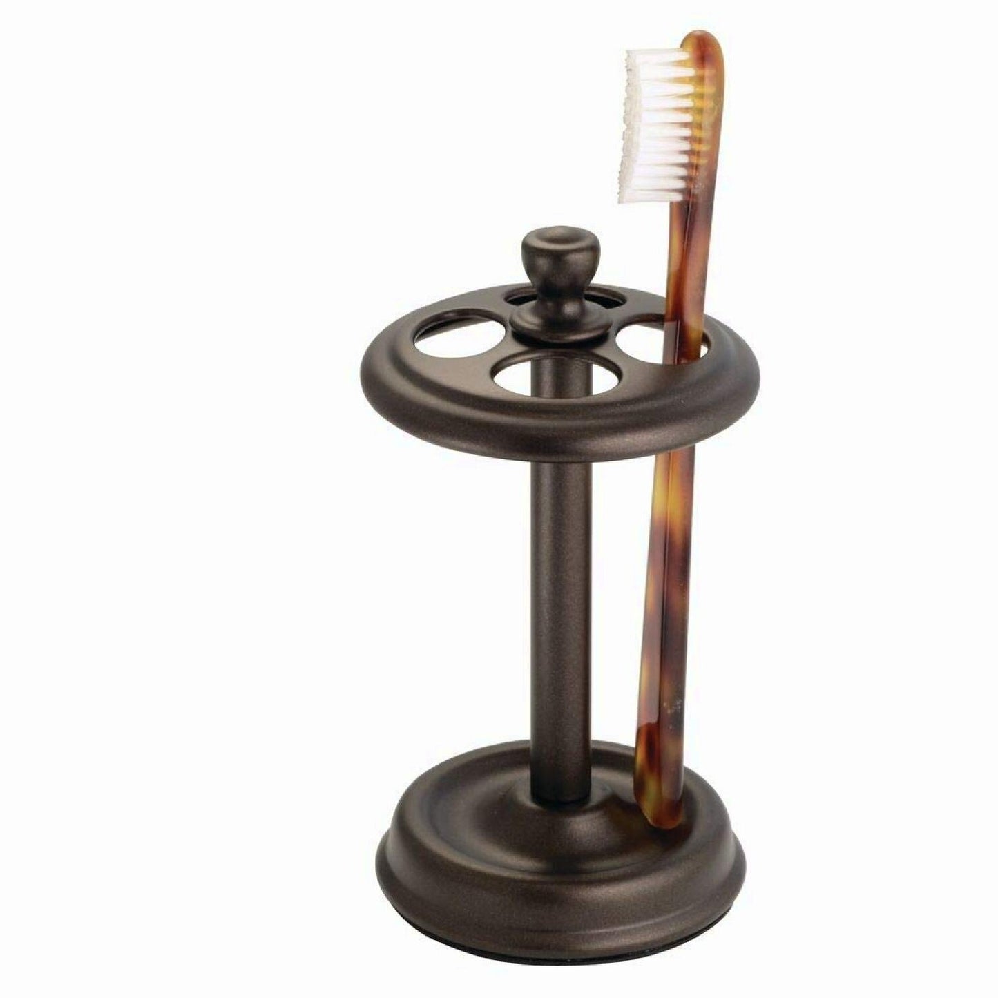 Metal Toothbrush Holder Cup for Bathroom, Bronze, 4 Slots