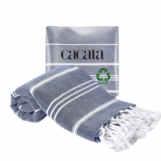 Turkish Cotton Kitchen Tea Towels Dark Blue 23x36