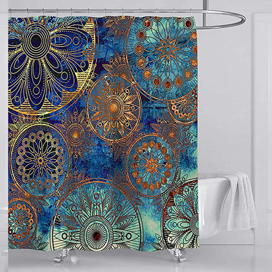 Bohemian Style Waterproof Shower Curtain 72x72 inches