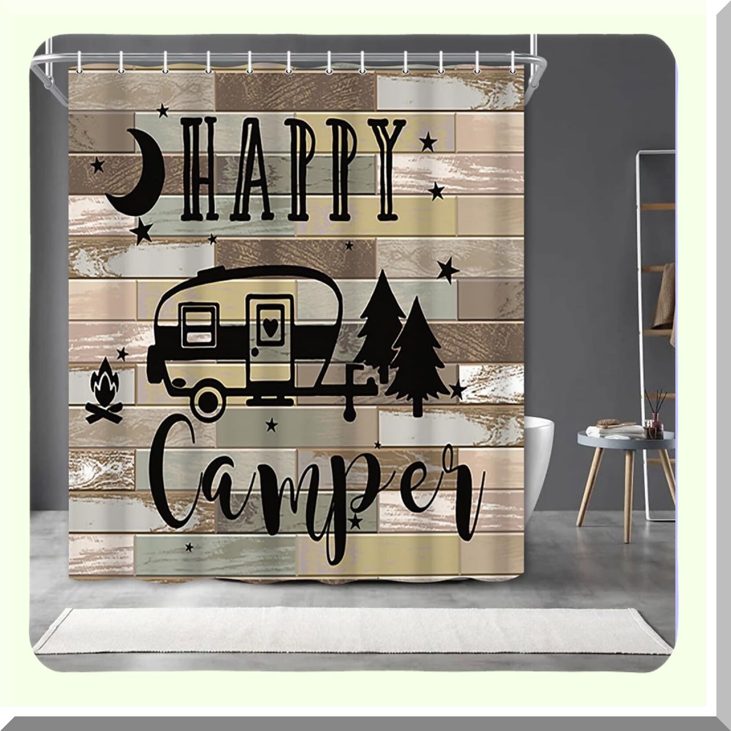 65x72 Inch RV Shower Curtain for Travel Trailers