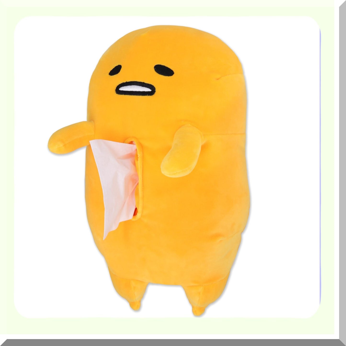 Anime Gudetama Tissue Box Plush Doll 15.79x9.85x5.1 inch