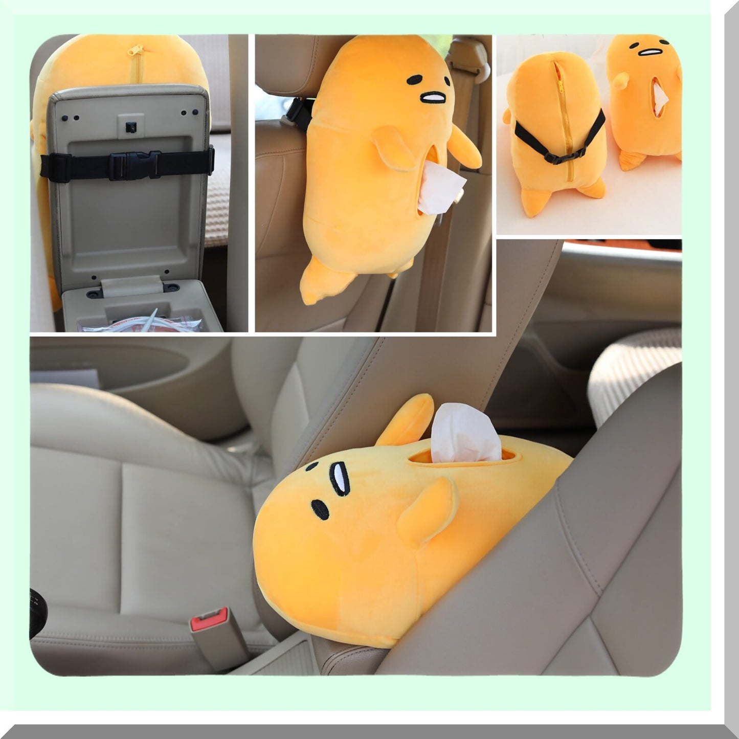 Anime Gudetama Tissue Box Plush Doll 15.79x9.85x5.1 inch