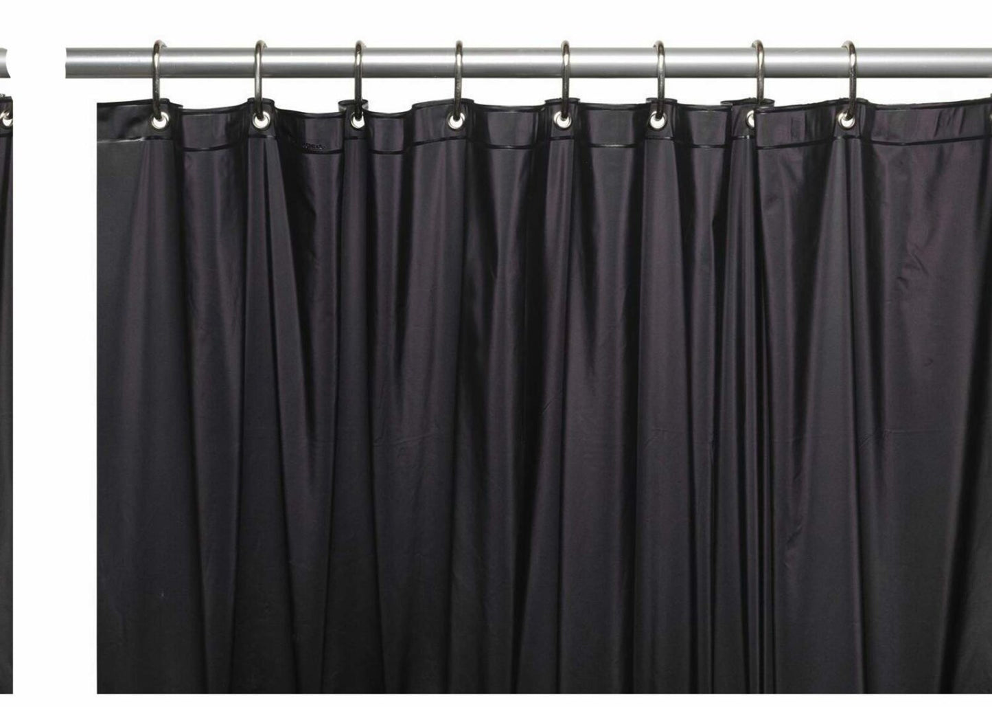 Heavy Duty Vinyl Shower Curtain Liner 70x72 Black
