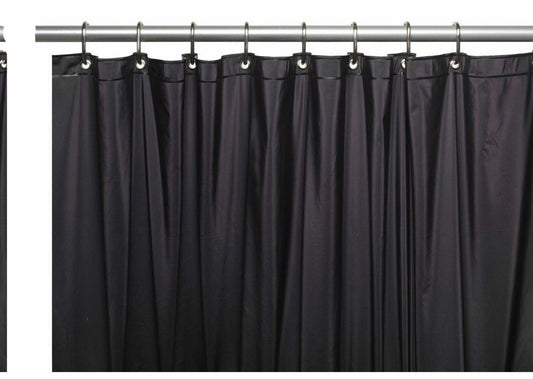 Heavy Duty Vinyl Shower Curtain Liner 70x72 Black