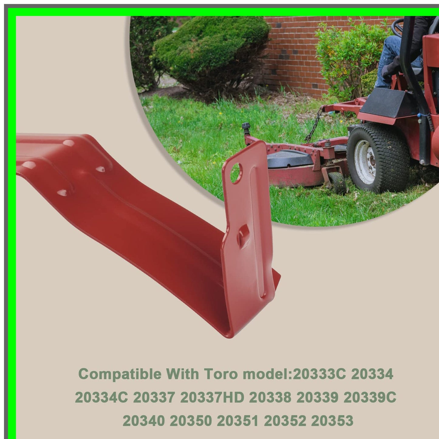 Baffle-Front Attachment for Toro 22 Recycler Lawn Mower Models 20330-20334