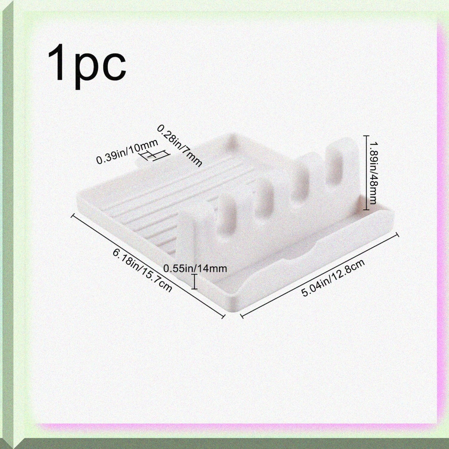 Paint Brush Rest Holder White Plastic 4 Slots