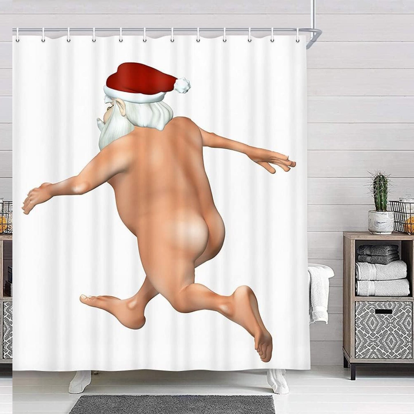 Funny Shower Curtain, 72x72in Waterproof Fabric Bathroom Decor