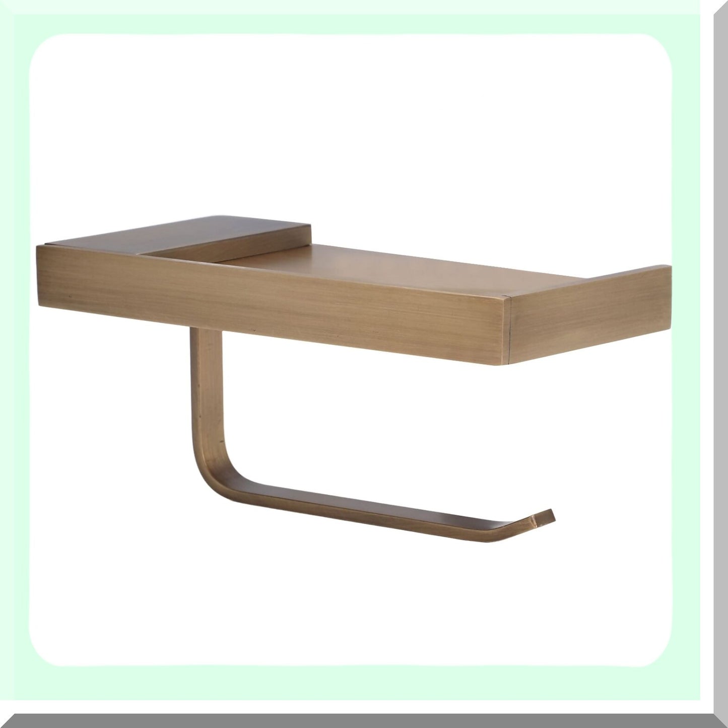 Copper Tet Paper Holder with Phone Shelf