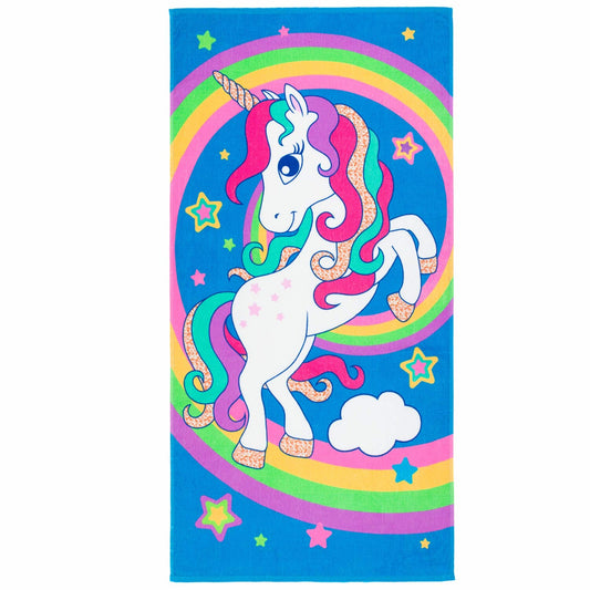 Happy Unicorn Beach Towel 30 x 60 inch 100% Cotton