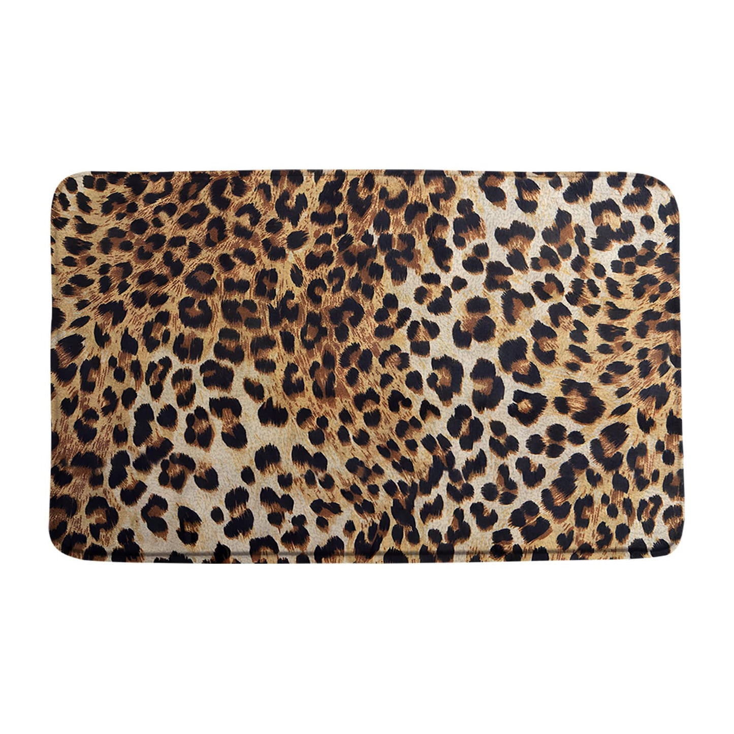 Leopard Print Bath Mat 17.8x29.5 Inch