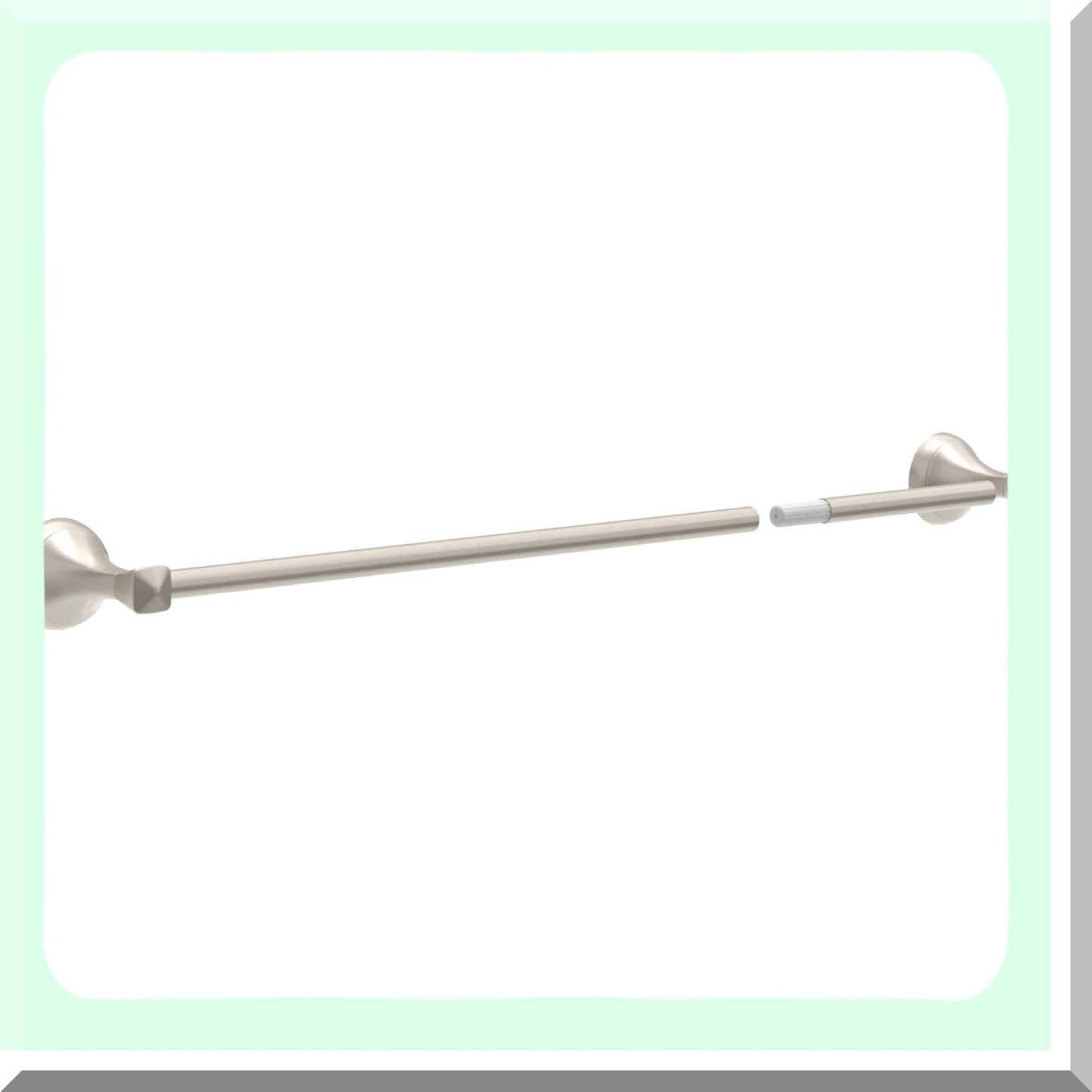 Esato 18" Towel Bar with 6" Extender Brushed Nickel