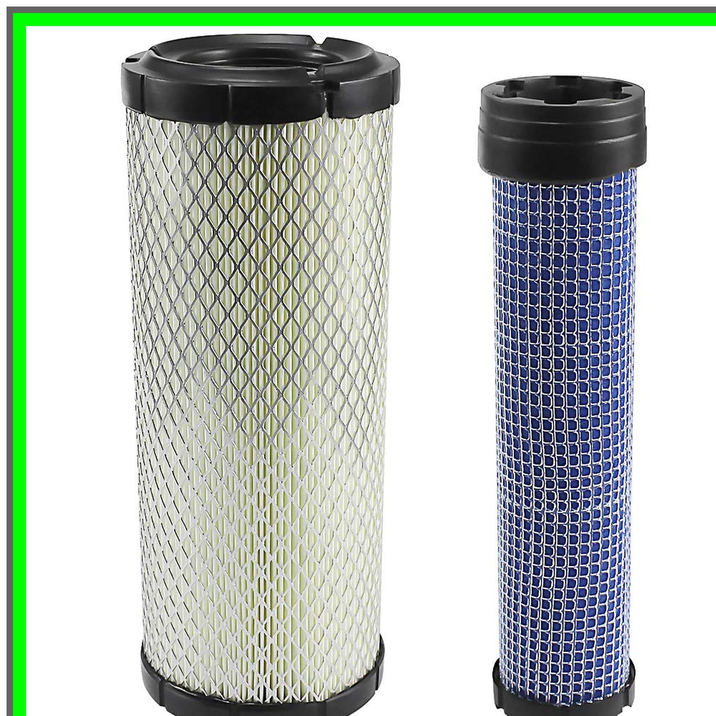 Kawasaki Kubota Compatible Outer Inner Air Filter Set for Lawn Mowers