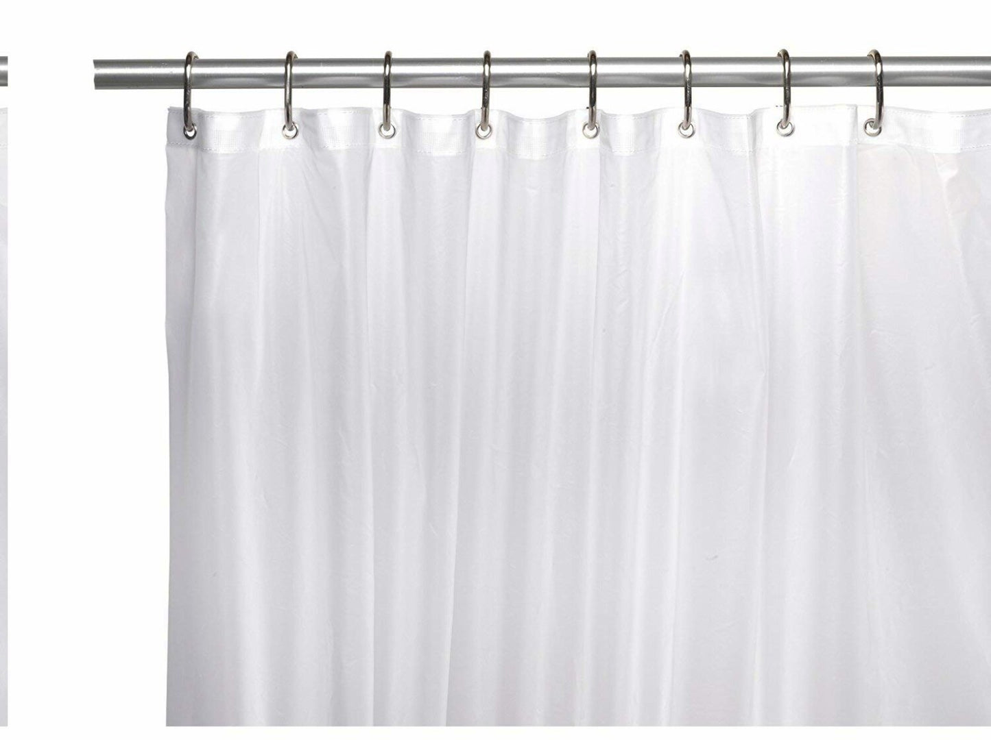 Heavy Duty Vinyl Shower Curtain Liner 70x72 with Metal Grommets