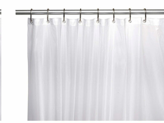 Heavy Duty Vinyl Shower Curtain Liner 70x72 with Metal Grommets