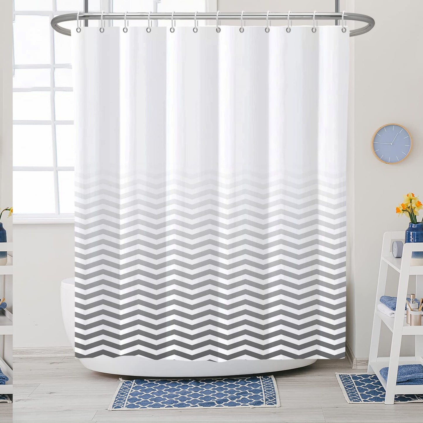Fabric Shower Curtain 72x72 Abstract Stripe Ombre
