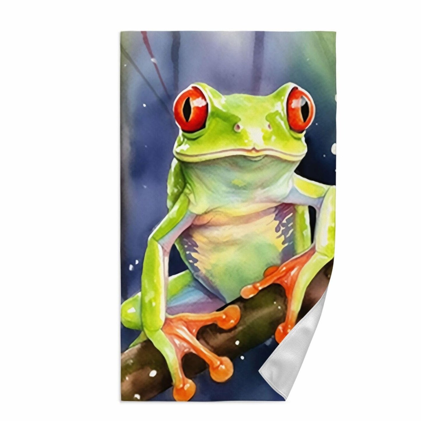 Colorful Frog Kitchen Dish Towel 15x27 Inches
