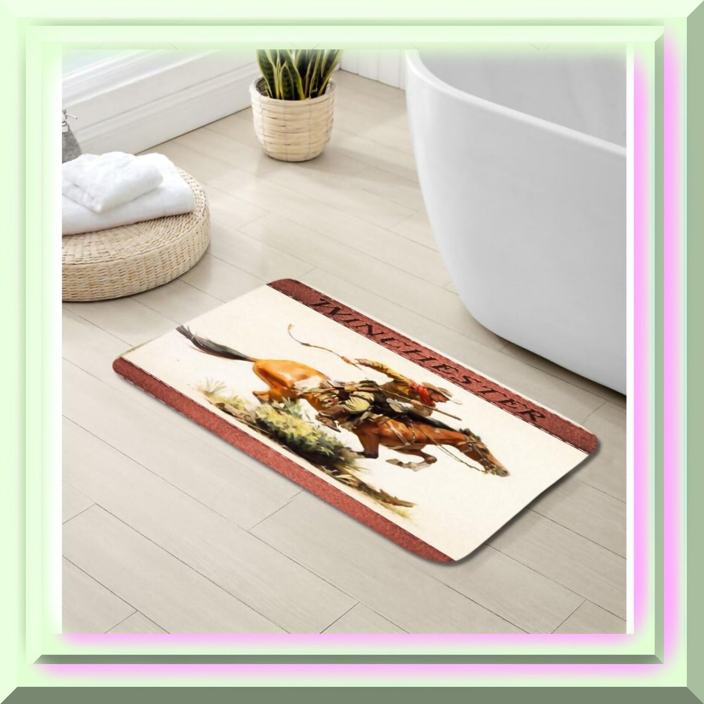 Winchester Cowboy Bathroom Rug 17x29 Inches