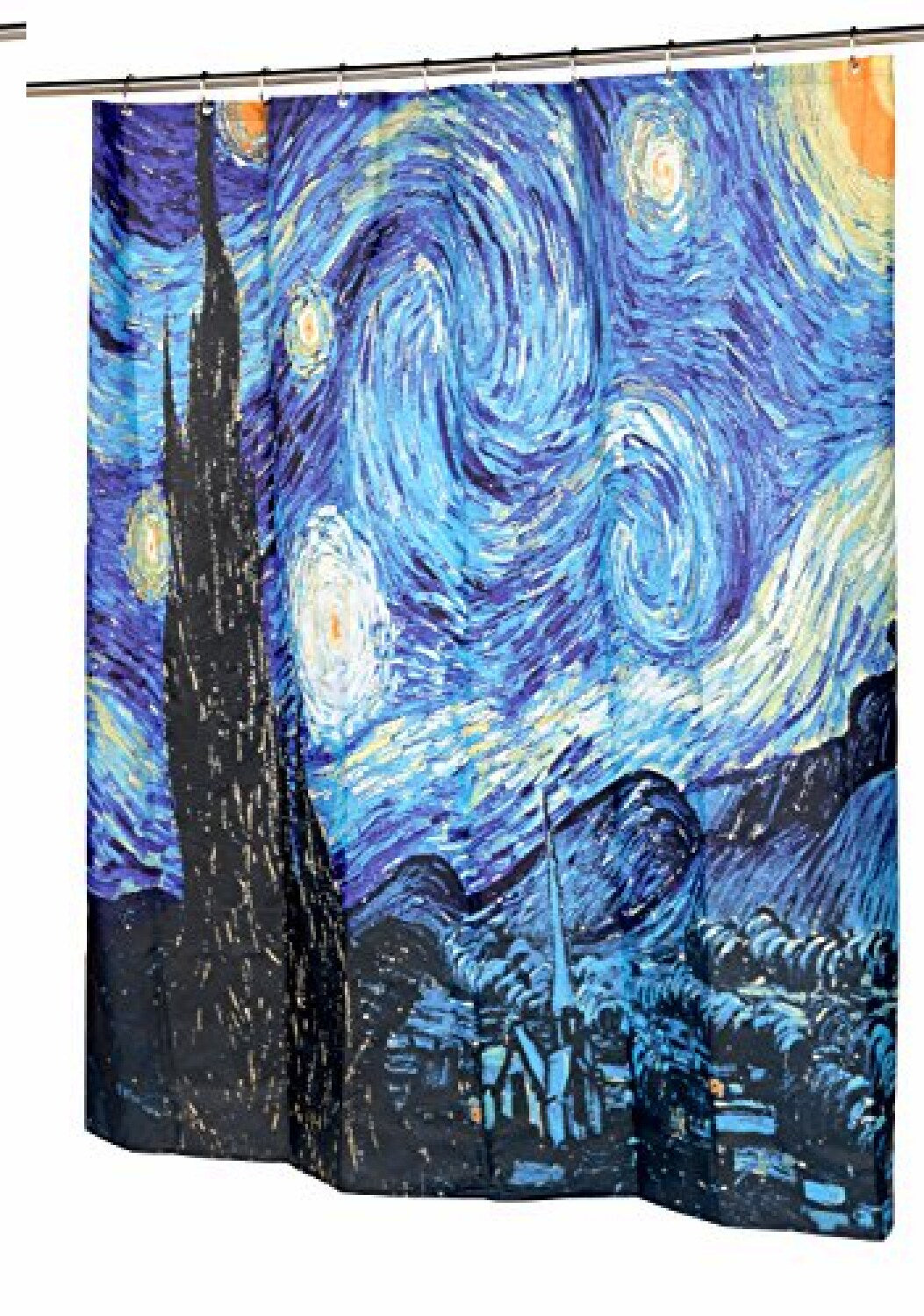 Starry Night Fabric Shower Curtain 70"x72"