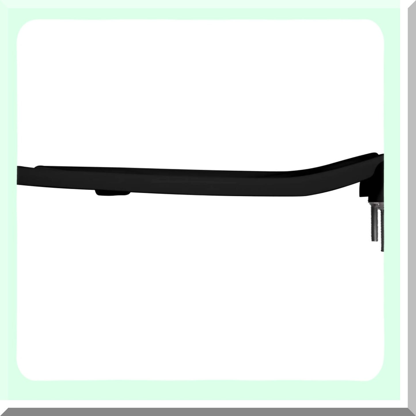 Heavy Duty Open Front Tet Seat Black Plastic