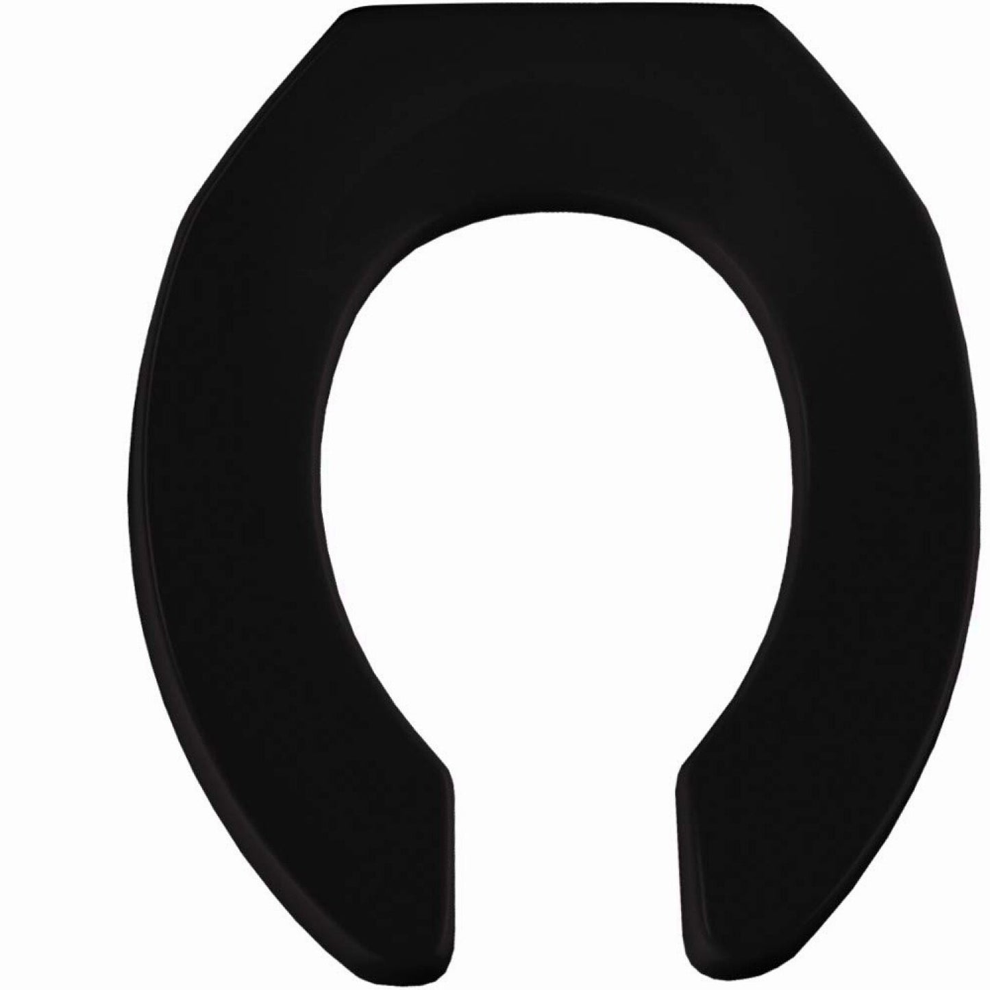 Heavy Duty Open Front Tet Seat Black Plastic