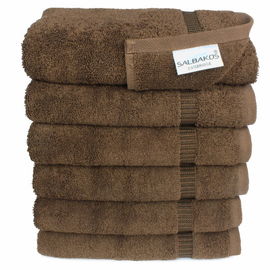 Hand Towels Set 16"x30" Chocolate 6 Pack