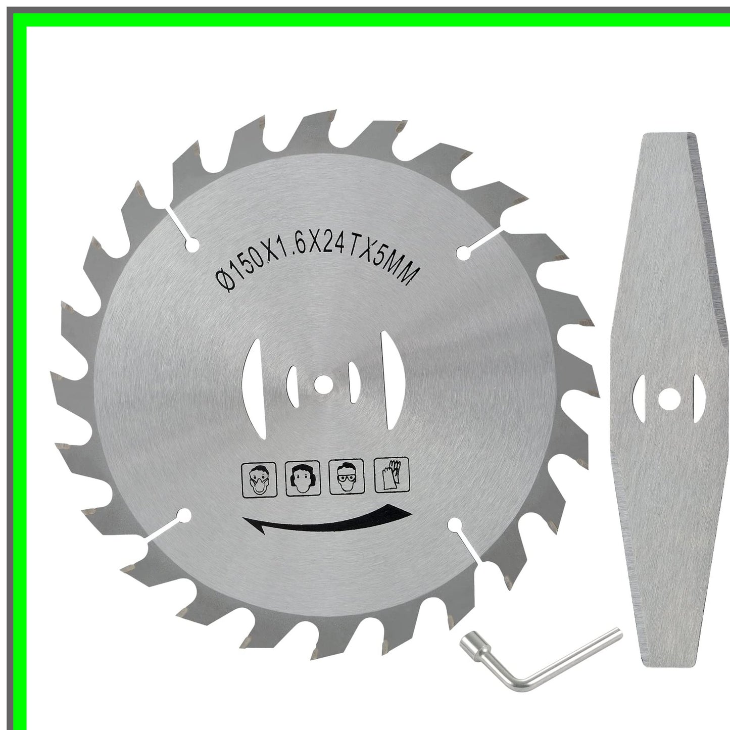 Manganese Steel Trimmer Blade Replacement Set with Screwdriver Attachments