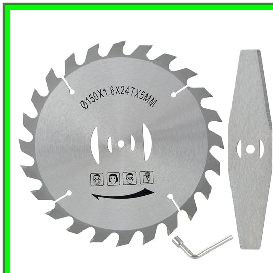 Manganese Steel Trimmer Blade Replacement Set with Screwdriver Attachments