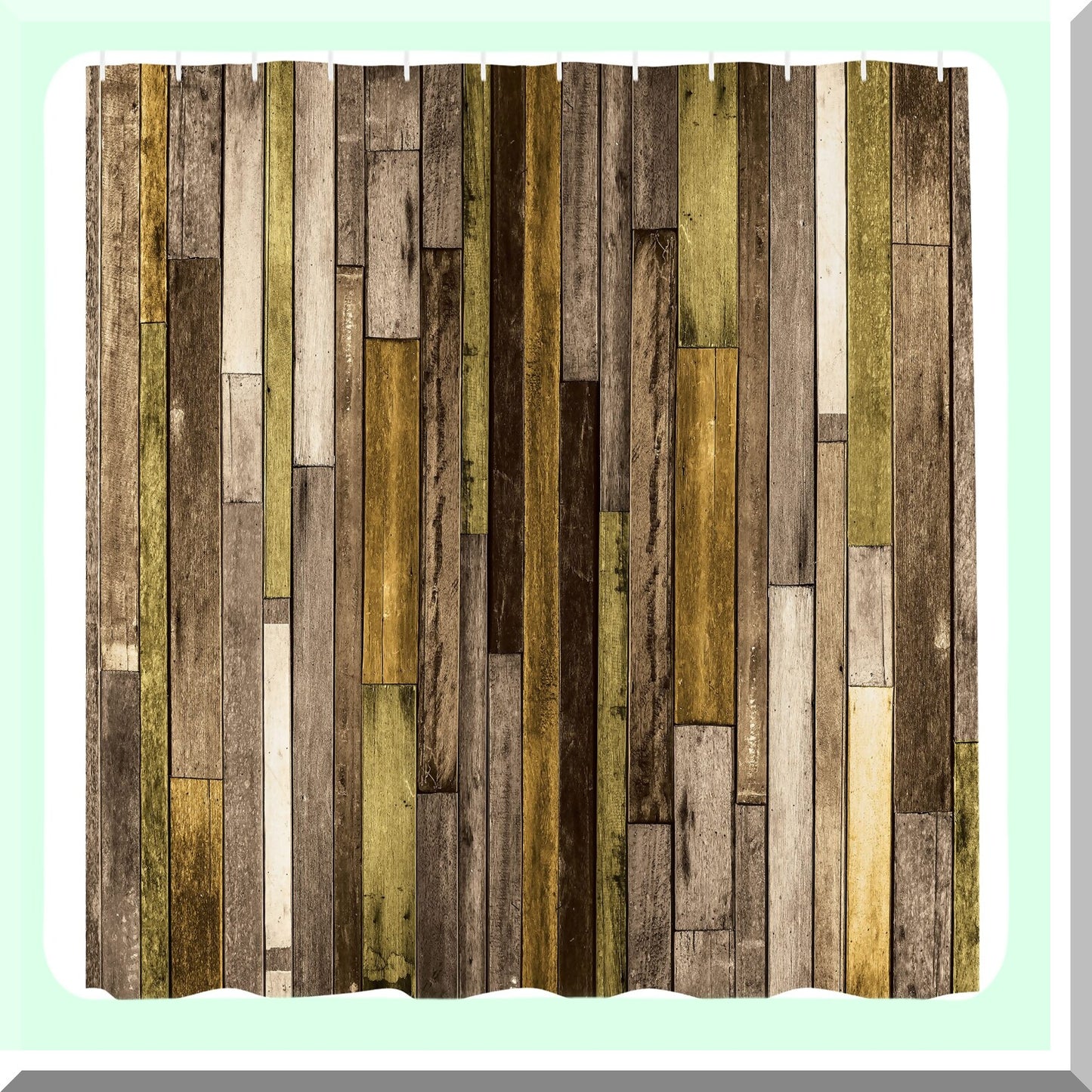 Wooden Print Shower Curtain 69" x 70" Brown