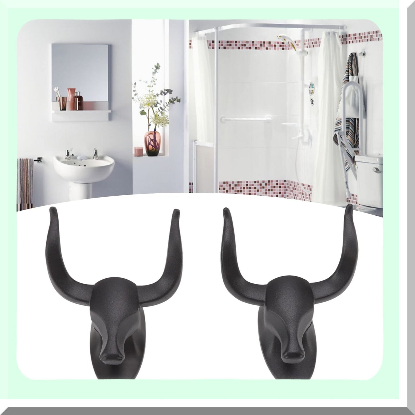 2 Pcs Heavy Duty Bathroom Towel Hooks