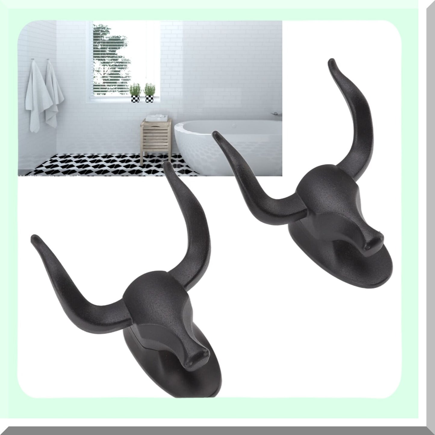 2 Pcs Heavy Duty Bathroom Towel Hooks