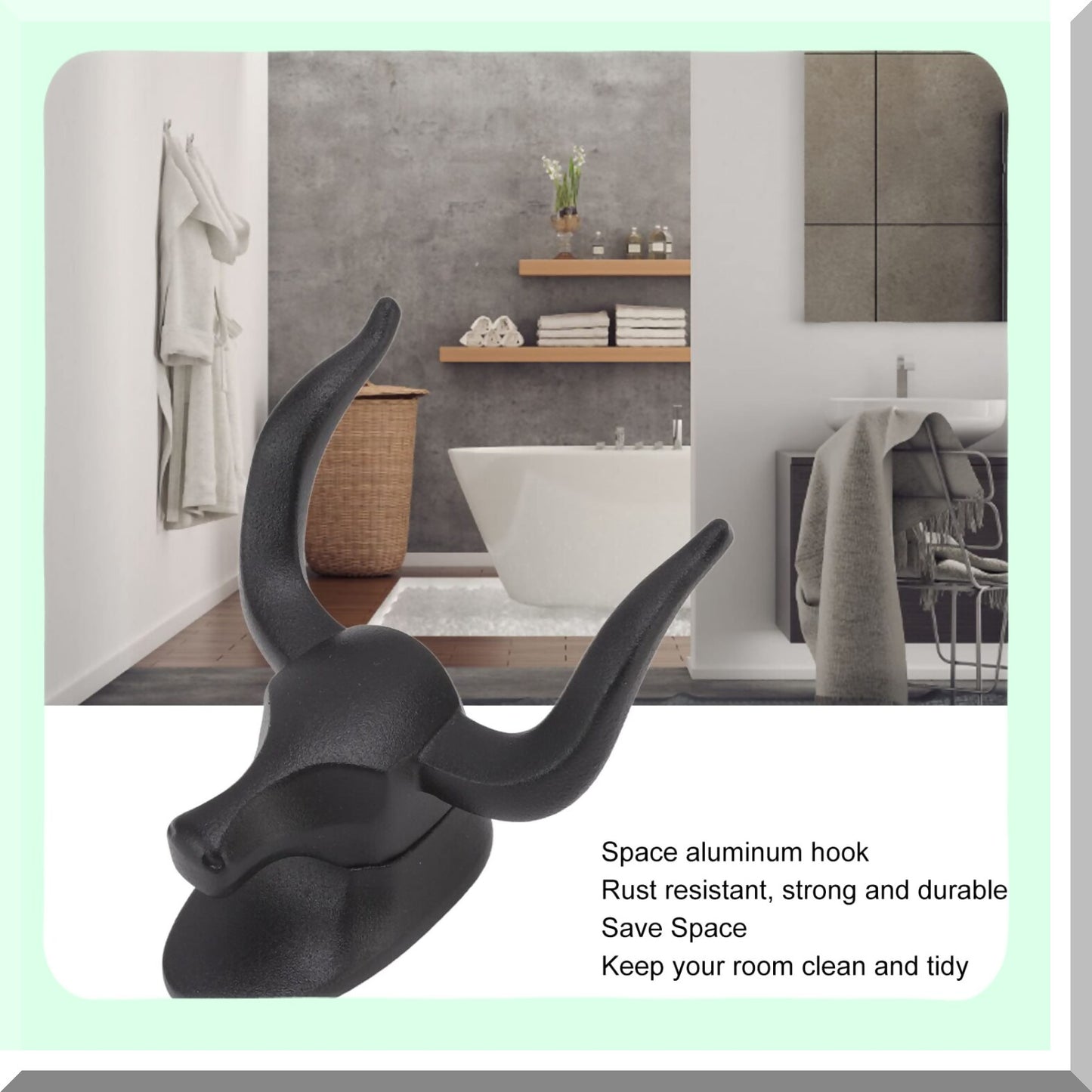 2 Pcs Heavy Duty Bathroom Towel Hooks