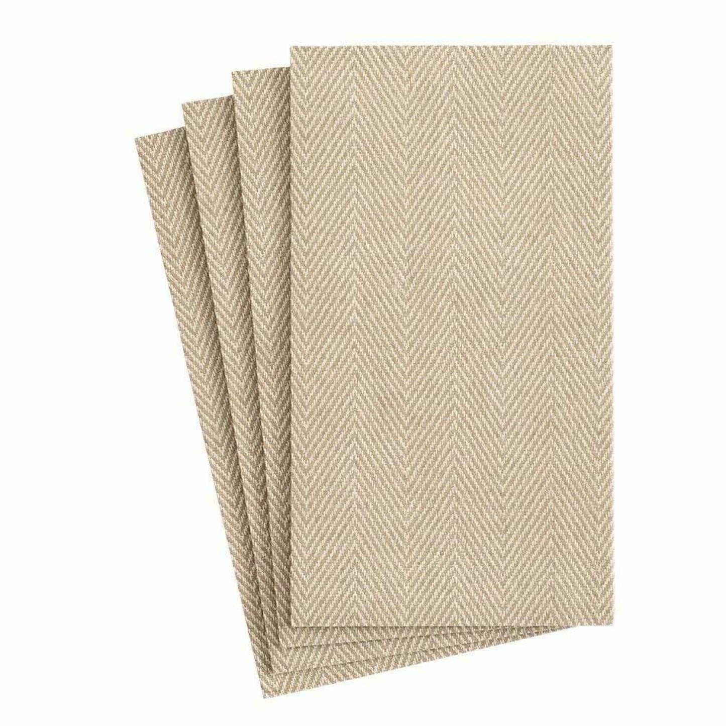 Paper Guest Towels Jute Linen 12 Pack Tan
