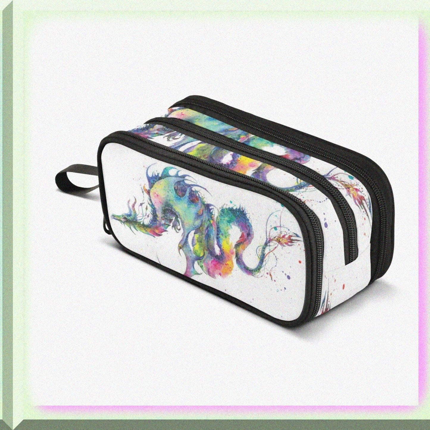 Watercolor Dragon Large Capacity Pencil Case
