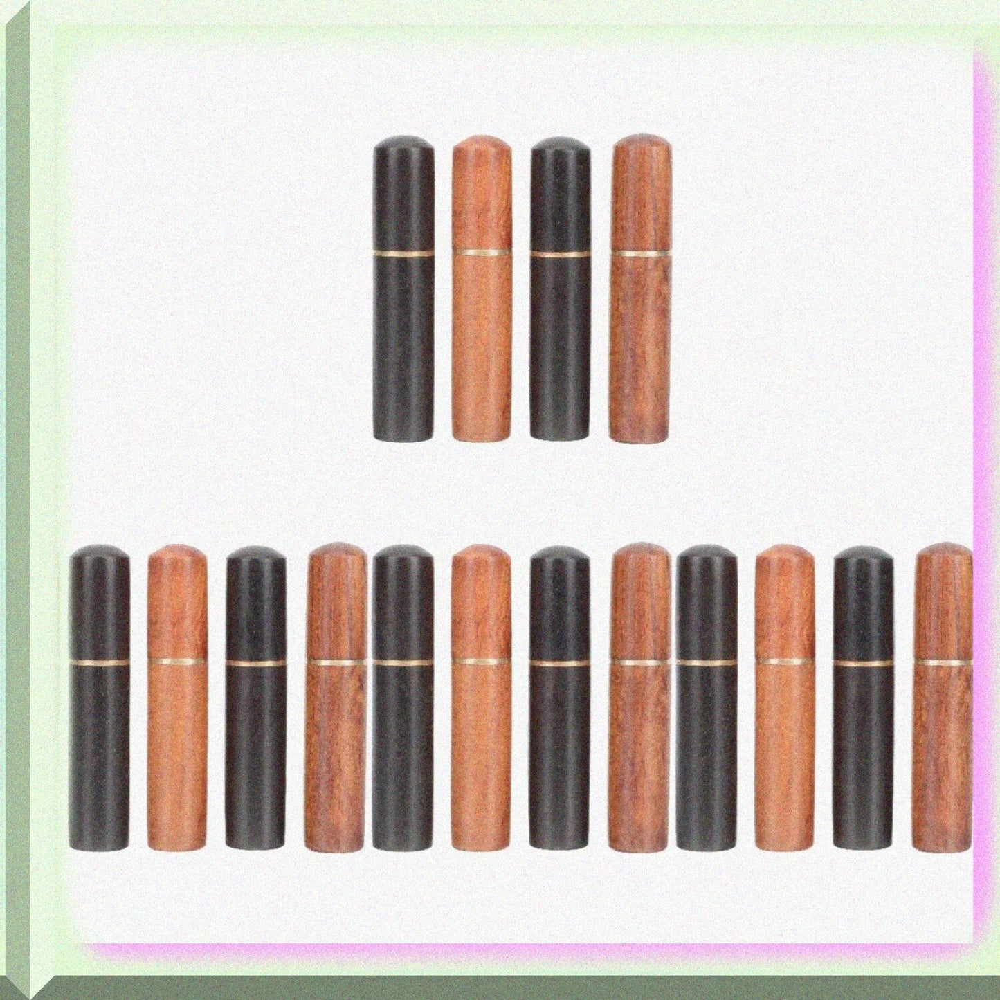 16 Pcs Wooden Needle Storage Cases