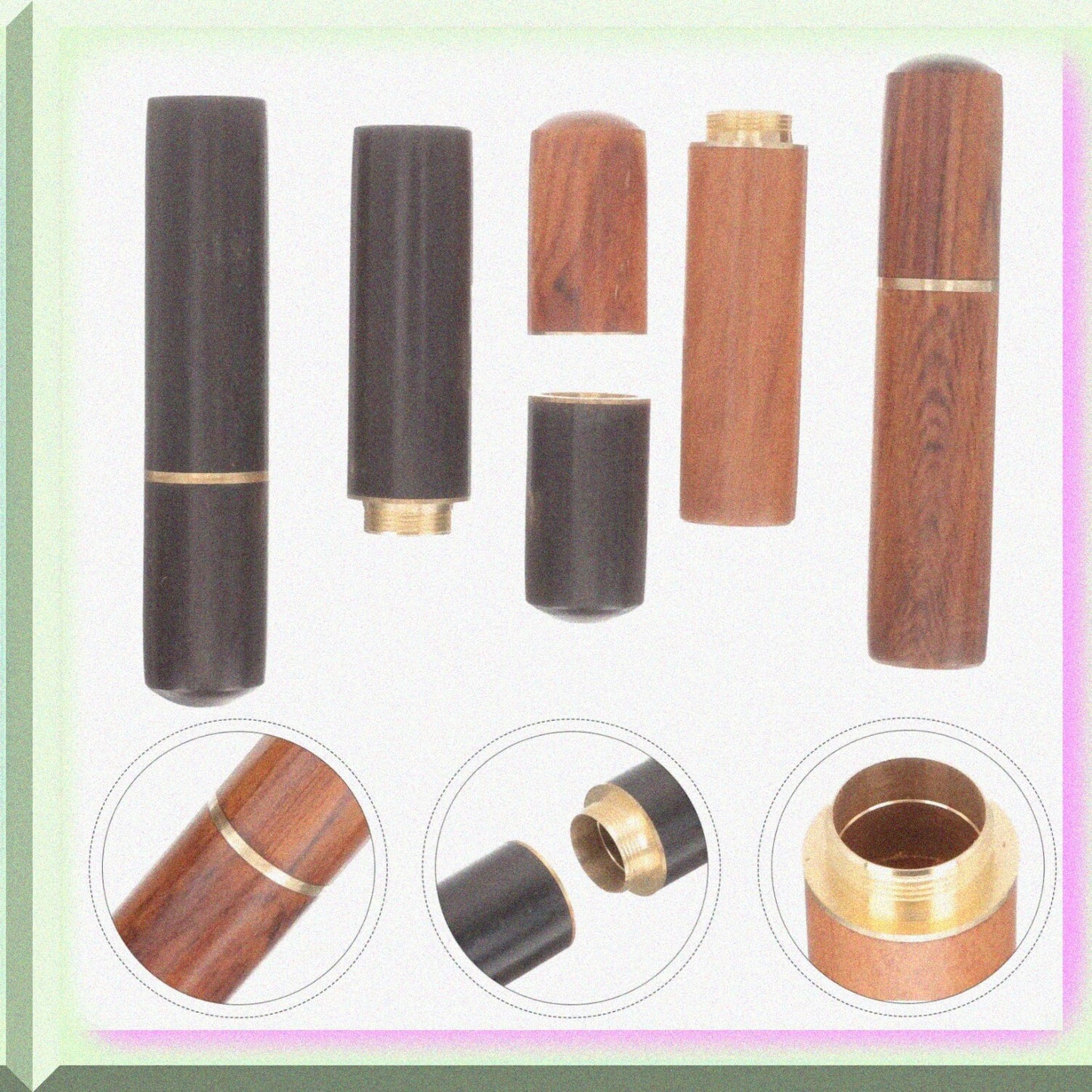 16 Pcs Wooden Needle Storage Cases