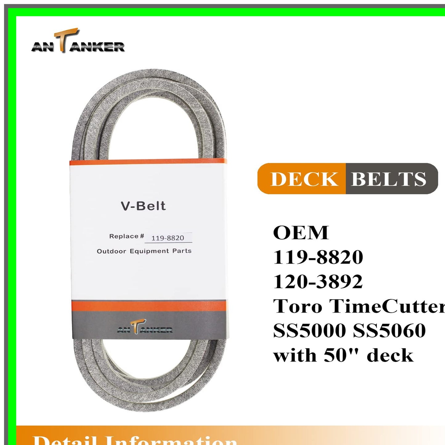Kevlar Deck V-Belt Replacement for Toro TimeCutter SS 5000 5060 ZS