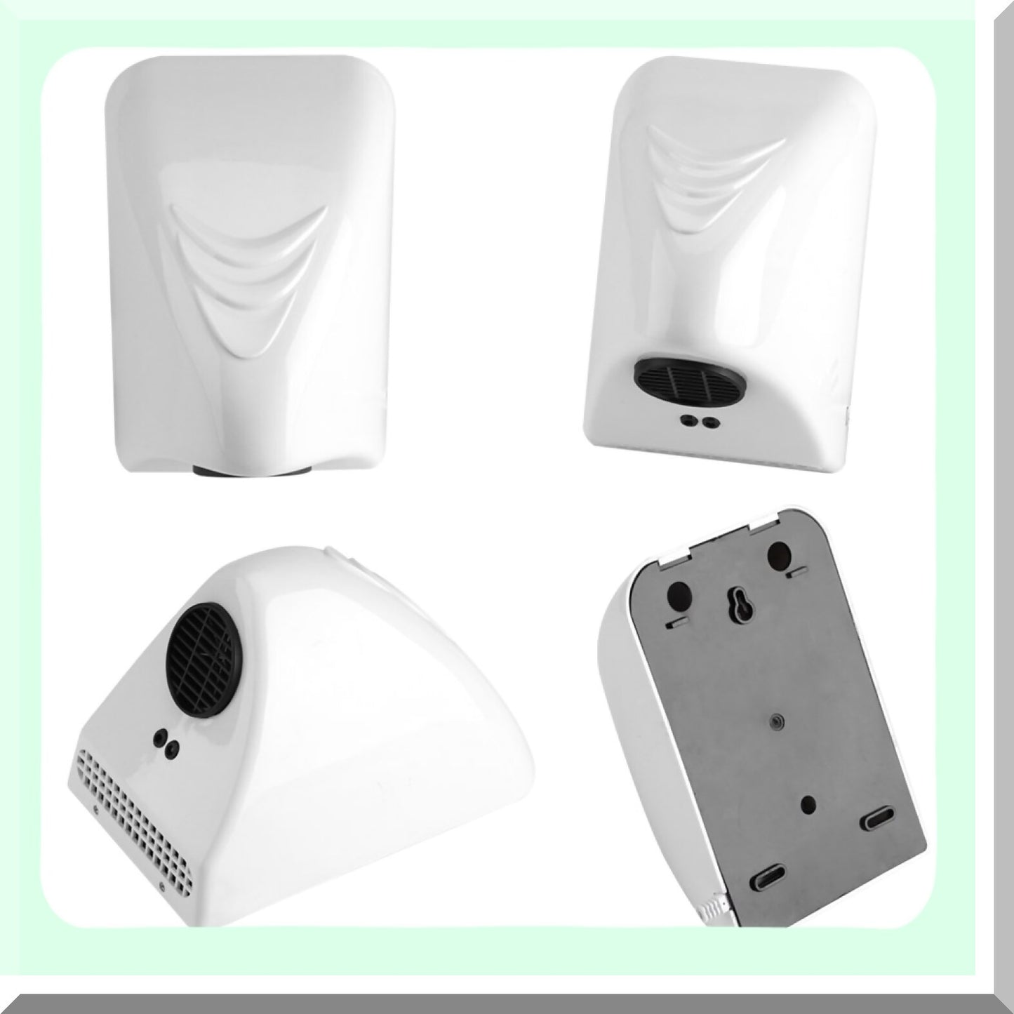 Electric Hand Dryer 600W White Automatic Infrared Sensor
