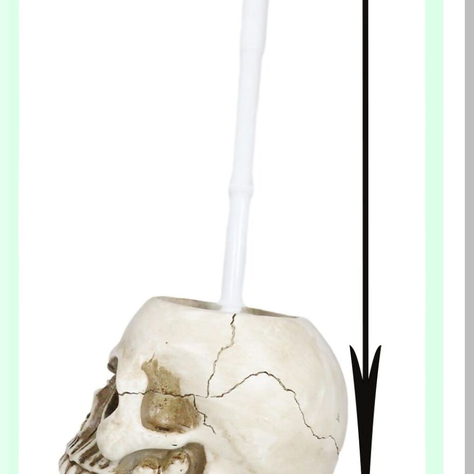 Skull Cranium Tet Brush and Base Bathroom Set