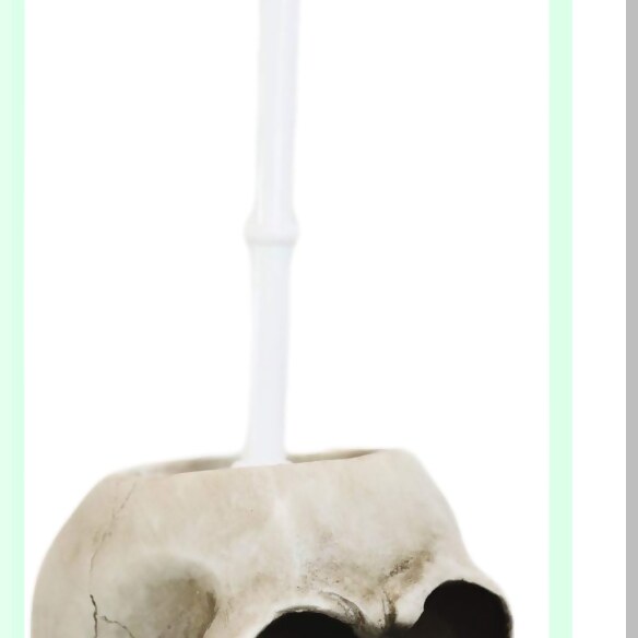 Skull Cranium Tet Brush and Base Bathroom Set