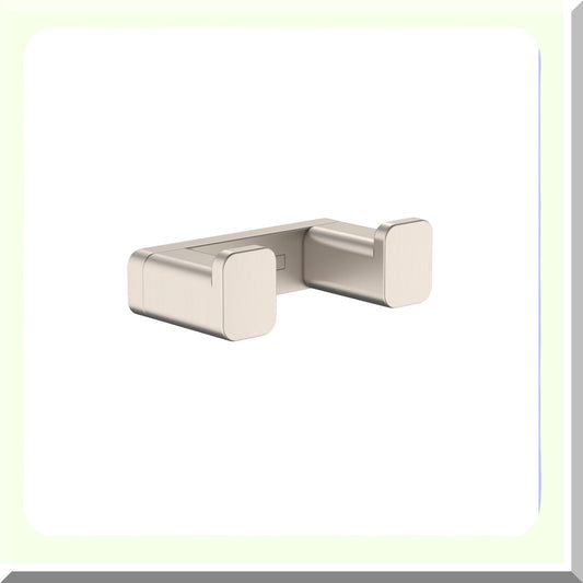 AddStoris 3-inch Double Hook Brushed Nickel