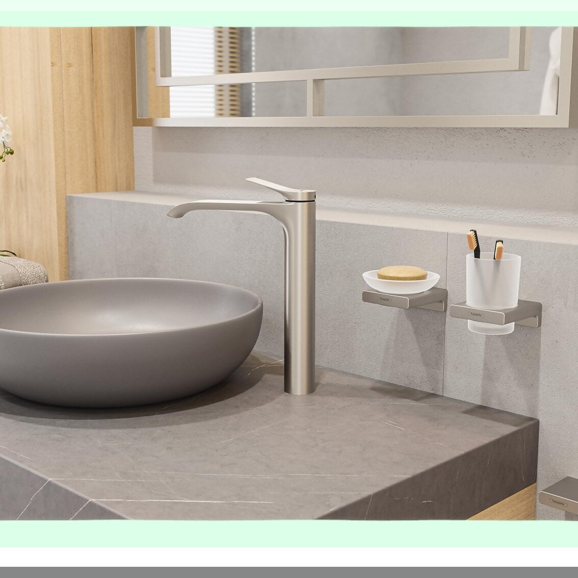 AddStoris 3-inch Double Hook Brushed Nickel