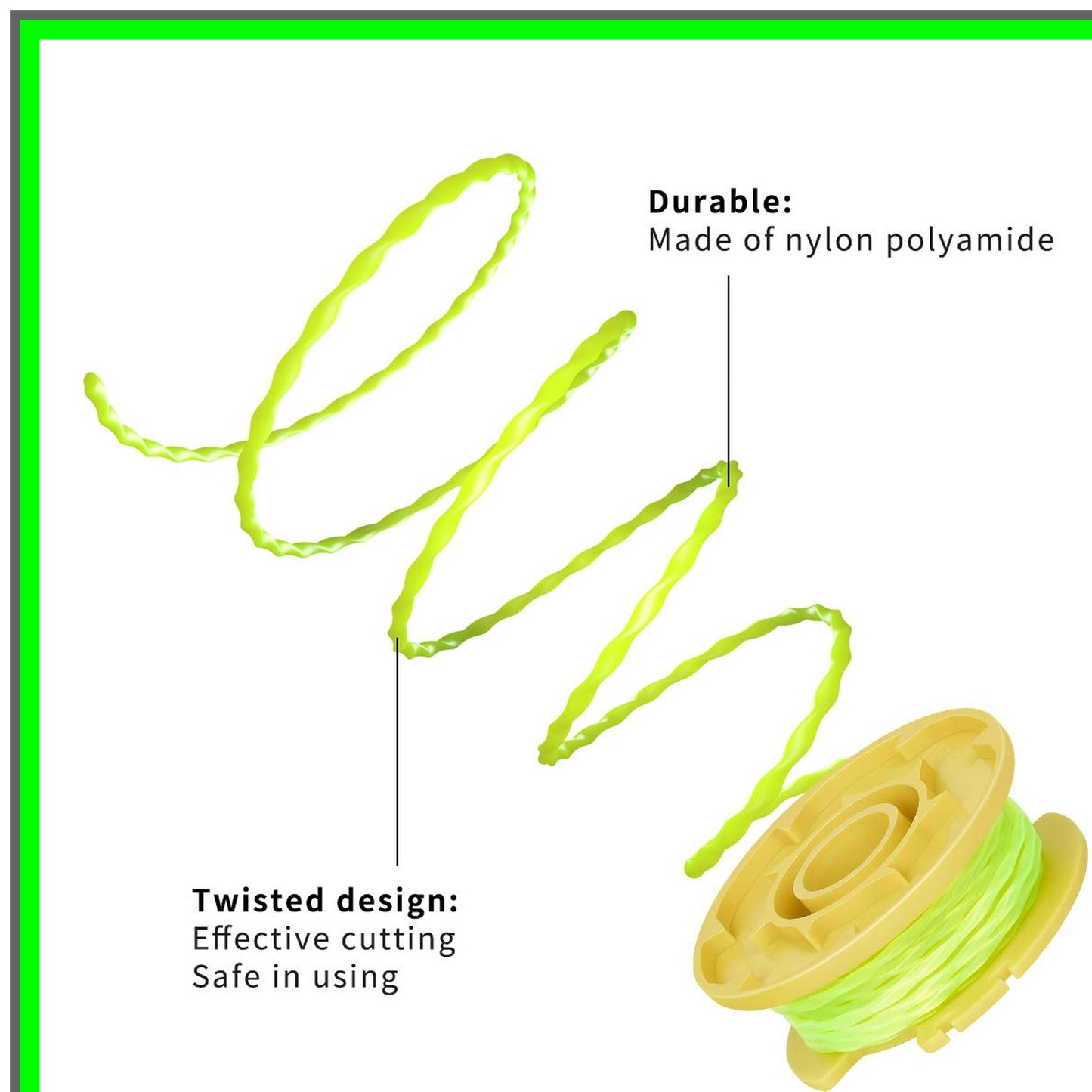 Wacker Twisted Line Replacement Spools for Ryobi Cordless Trimmers